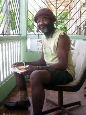 Enjoying a healthy meal in hopes of a better day.