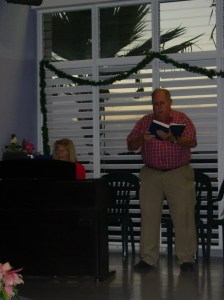 Mr Bohlke singing "What Child is This?"