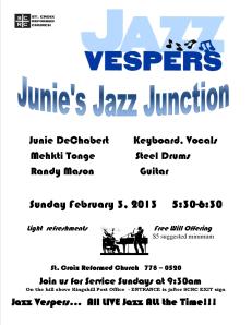 Don't miss out on February jazz and fellowship