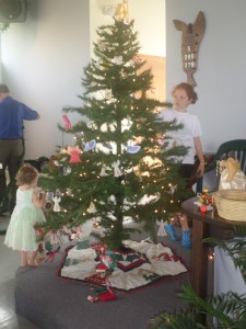 decorating the angel tree